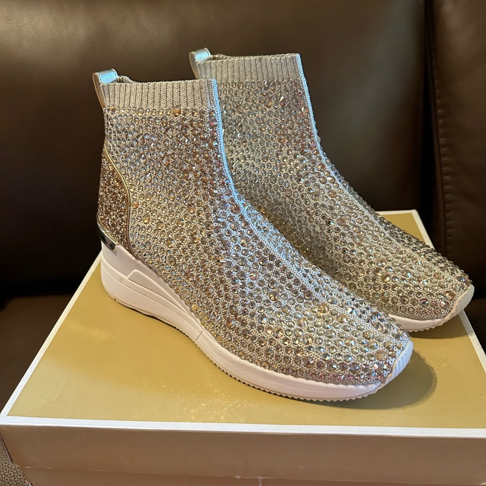 MICHAEL Michael Kors Glittering Gold Sneakers